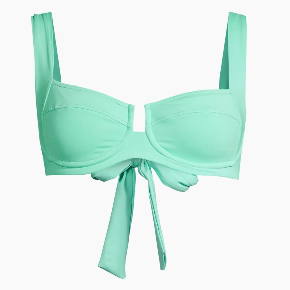 L*Space bright teal bikini TOP - Sensual Solids Camellia Bikini Top